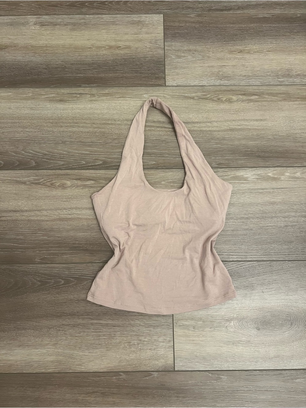 Pink Rose Blush Halter Tank Top - Light Pink